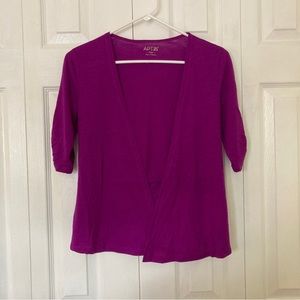 Apt. 9 PXS Purple Lightweight Open-Front Cardigan Sweater